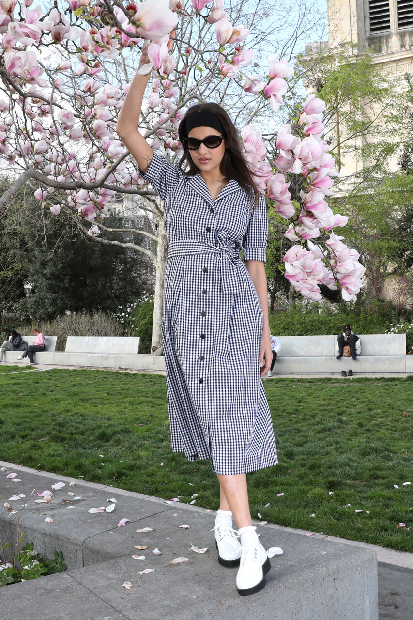 Gingham print cotton Marilor dress agnès b.